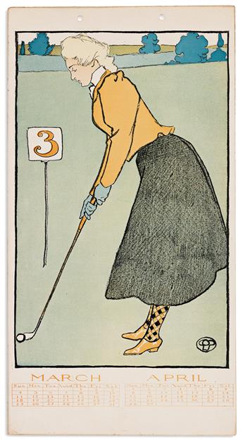 EDWARD PENFIELD (1866-1925) Golf Calendar for 1900. [GRAPHICS / POSTERS / CALENDAR / GOLF]